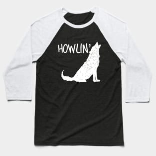 Howling, Dog T-Shirt, Wildlife T-Shirt, Wolf T-shirt, Animal T-Shirt, Mountain T-shirt, Outback Baseball T-Shirt